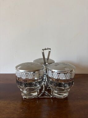 LIBBEY - Metal Glass Condiment Caddy Set